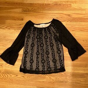 Small black lace top